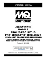 MULTIQUIP PRO12E51C Operation Manual