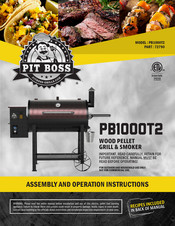 Pit Boss PB1000T2 Assembly And Operation Instructions Manual