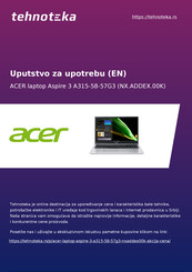 Acer A315-58-57G3 User Manual