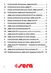 Sera PP 2500 Information For Use