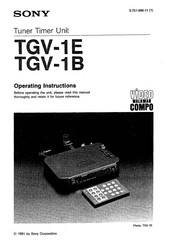 Sony TGV-1E Operating Instructions Manual