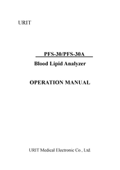 URIT Medical Electronic PFS-30A Operation Manual