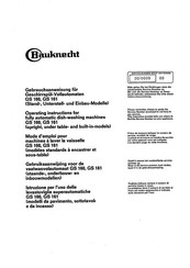 Bauknecht GS 160 Operating Instructions Manual