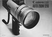 Canon Auto Zoom 1218 Instructions Manual