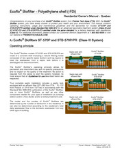 Premier Tech Aqua Ecoflo STB-570PR-FDi Owner's Manual