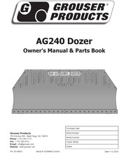 Grouser Products AG240 Owner's Manual & Parts Book