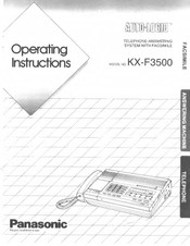 Panasonic KX-F3500 Operating Instructions Manual