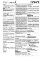 EUCHNER STA EX Series Operating Instructions Manual