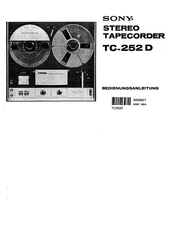 Sony TC-252 or TC-252D COLOR .pdf Service Manual on CD