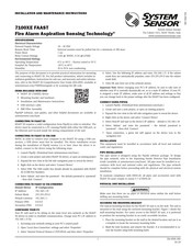 System Sensor 7100XE FAAST Installation And Maintenance Instructions Manual