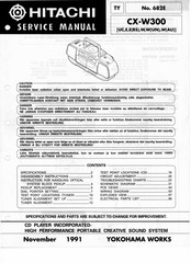 Hitachi CX-W300 Service Manual