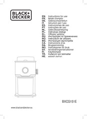 Black & Decker BXCG151E Instructions For Use Manual
