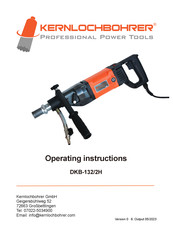 Kernlochbohrer DKB Series Operating Instructions Manual