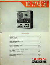 Sony TC-777-4J Servicing Manual