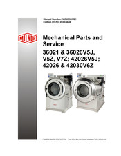 Milnor 36026V5J, 36026V7J Mechanical Parts And Service