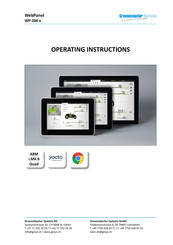 Grossenbacher Systeme WebPanel WP-284 Series Operating Instructions Manual