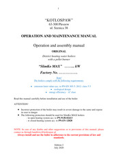 KOTLOSPAW SlimKo MAX 70 Operation And Maintenance Manual