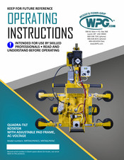 WPG MRTA4LP6FACS Operating Instructions Manual