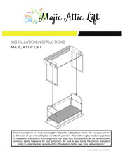 Majic Stairs MAJIC ATTIC LIFT Installation Instructions Manual