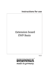 Brunner EWP Basis Instructions For Use Manual