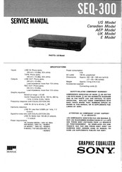 Sony SEQ-300 Service Manual
