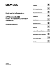 Siemens SIPROCESS GA700 Compact Operating Instructions
