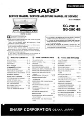 Sharp SG-290H Service Manual