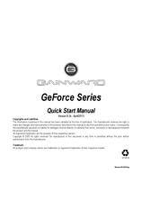 Gainward GeForce Series Quick Start Manual
