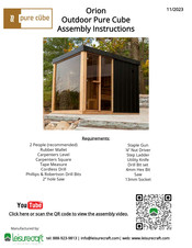 leisurecraft pure cube Orion Outdoor Pure Cube Assembly Instructions Manual