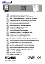 Dahle 30114 Operating Instructions Manual