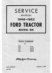 Ford Tractor 8N Service Manual