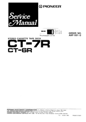 Pioneer CT-6R Service Manual