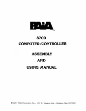 Paia 8700 Assembly And Using Manual