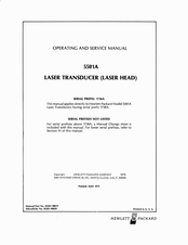 HP 5501A Operating And Service Manual