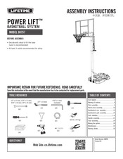 Lifetime POWER LIFT 90757 Assembly Instructions Manual