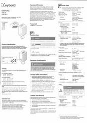 LEYBOLD IONIVAC ITR 90 Instruction Sheet