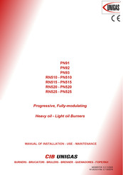 Unigas PN92 Manual Of Installation - Use - Maintenance