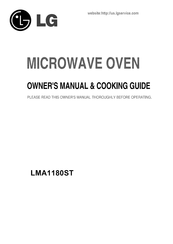 LG LMA1180ST Owner's Manual And Cooking Manual