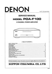 Denon POA-F100 Service Manual