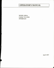 LeCroy 8901A Operator's Manual