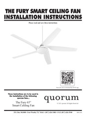 Quorum The Fury 65 Installation Instructions Manual