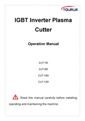 Taurus CUT-100I Operation Manual