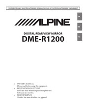 Alpine DME-R1200 Owner's Manual