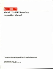 Keithley 1753 Instruction Manual