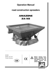 Amazone ZA-XS Operation Manual