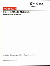 Keithley 169 Instruction Manual