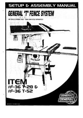 General F-36 T-28 Setup & Assembly Manual