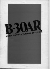 Yamaha Electone B-30AR Manual