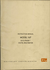 Keithley AUTO-PROBE 167 Instruction Manual