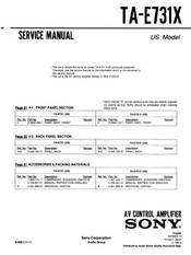 Sony TA-E731X Service Manual